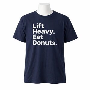 Size L Lift Heavy Eat Donuts 100% Cotton Tshirt